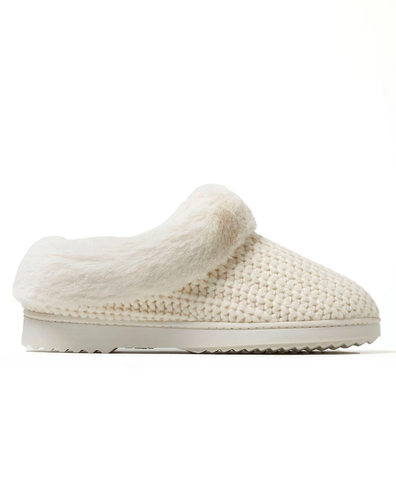 Dearfoams Women's Hannah Festive Knit Clog Slippers