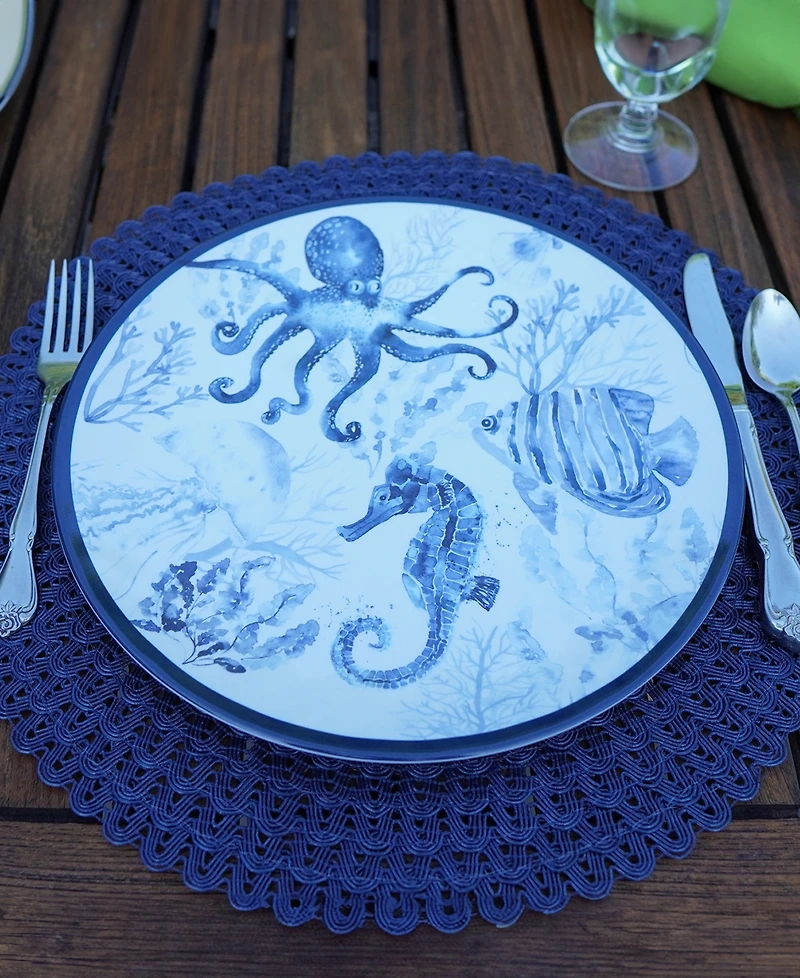 Certified International Sea Life Set of 6 Dinner Plate 11", Service For 6