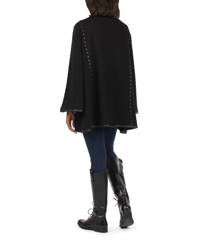 Patricia Nash Women's Hooded Sleeved Cape with Clasp