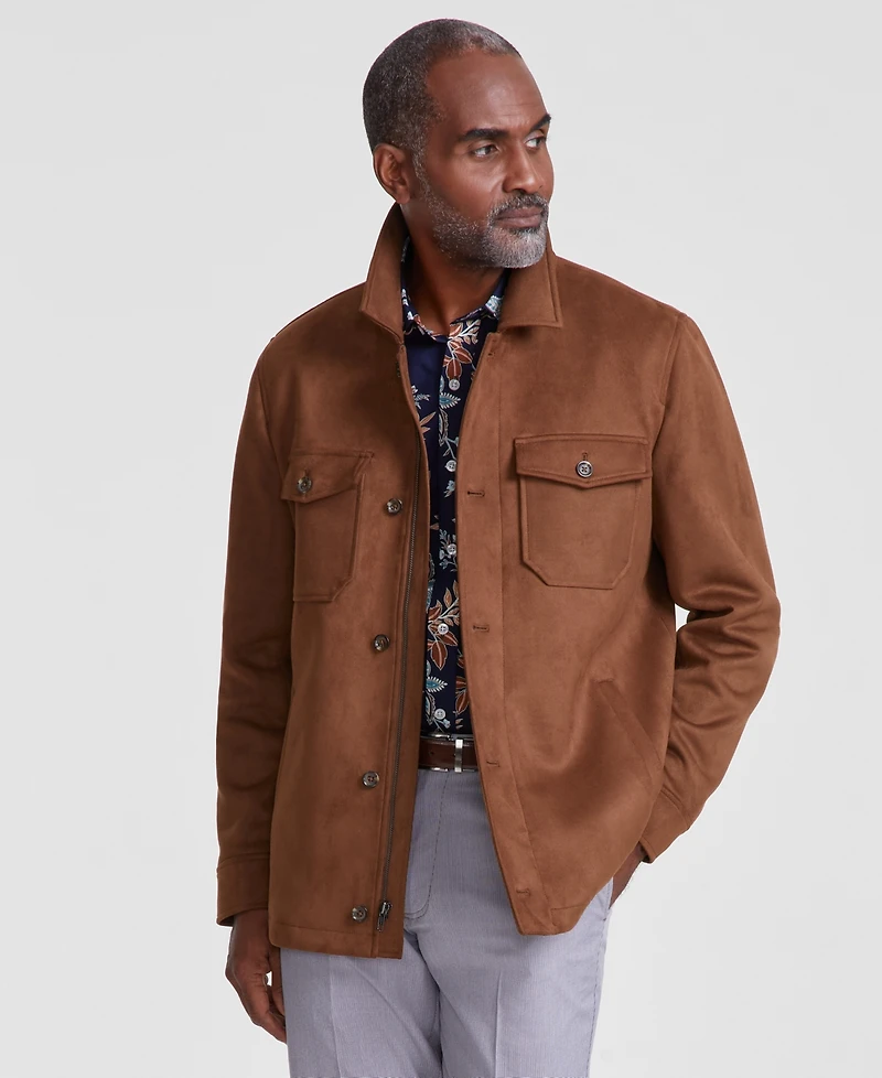 Club Room Men's Faux-Suede Jacket, Created for Macy's