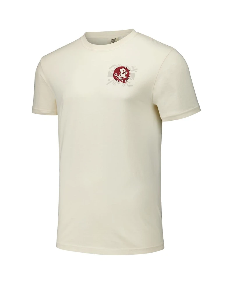 Image One Men's and Women's Natural Florida State Seminoles Hyper Local Statue Pattern T-Shirt