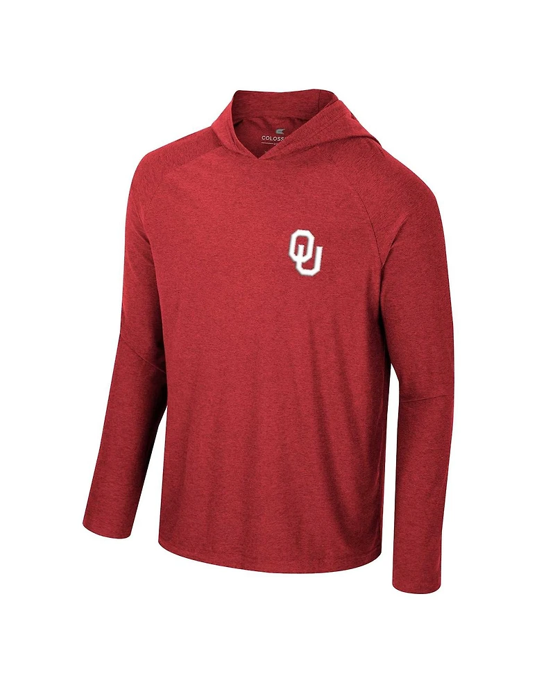 Colosseum Men's Oklahoma Sooners Cloud Jersey Raglan Long Sleeve Hoodie T-Shirt