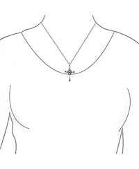 Bling Jewelry Spiritual Religious Irish Viking Eternal Trinity Celtic Knot Claddagh Cross Pendant Necklace Oxidized Solid Sterling Silver