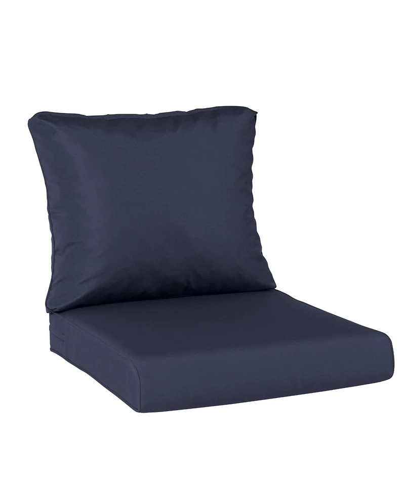 Aoodor Outdoor Chair Cushions Set, 25"x25", Water Resistant Outdoor Deep Seat Cushions with Handle & Adjustable Straps.