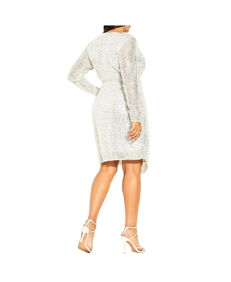 City Chic Plus Razzle Dress