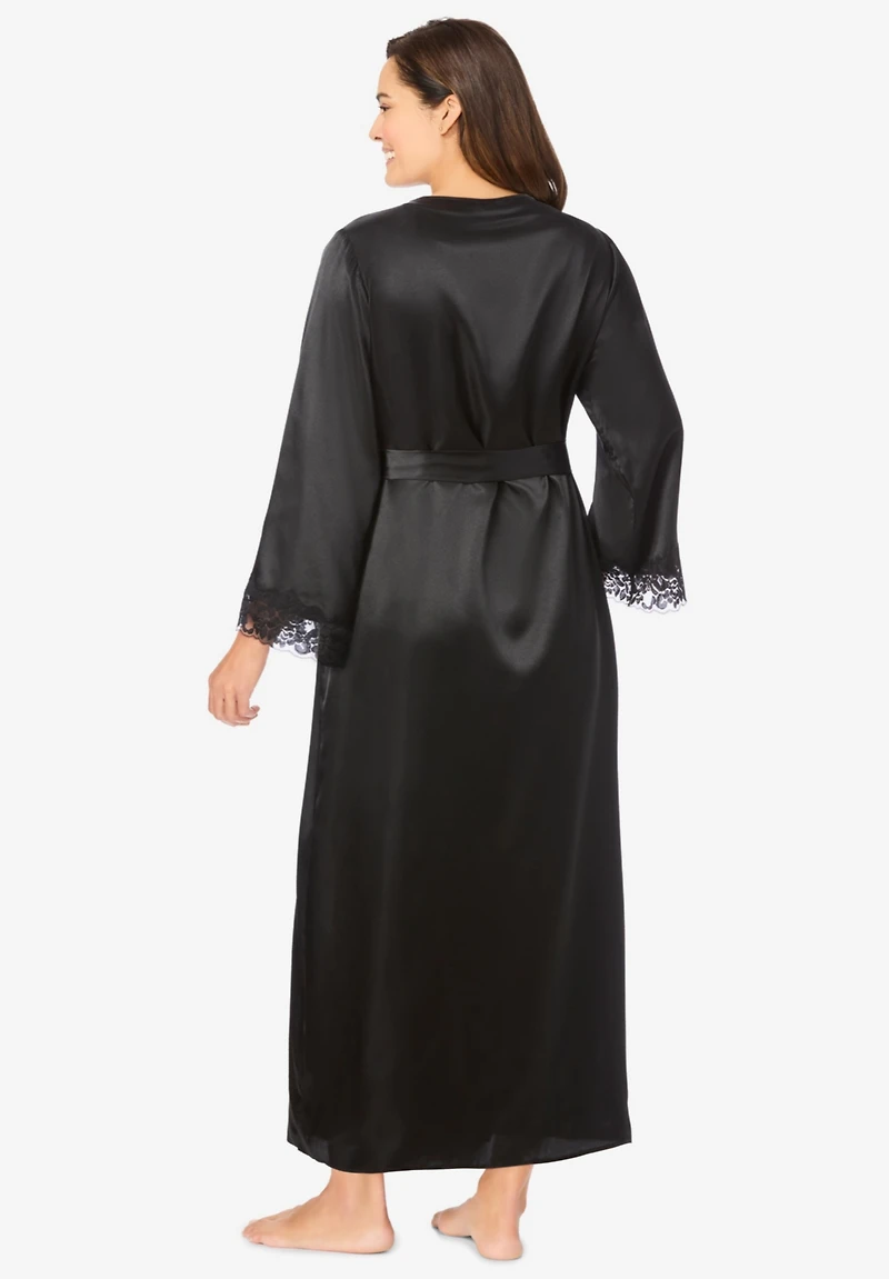 Amoureuse Women's The Luxe Satin Long Peignoir Set