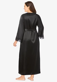 Amoureuse Women's The Luxe Satin Long Peignoir Set