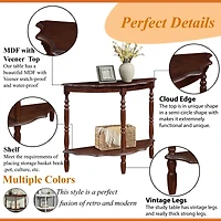 Streamdale Rustic Pine Console Table with Open Storage