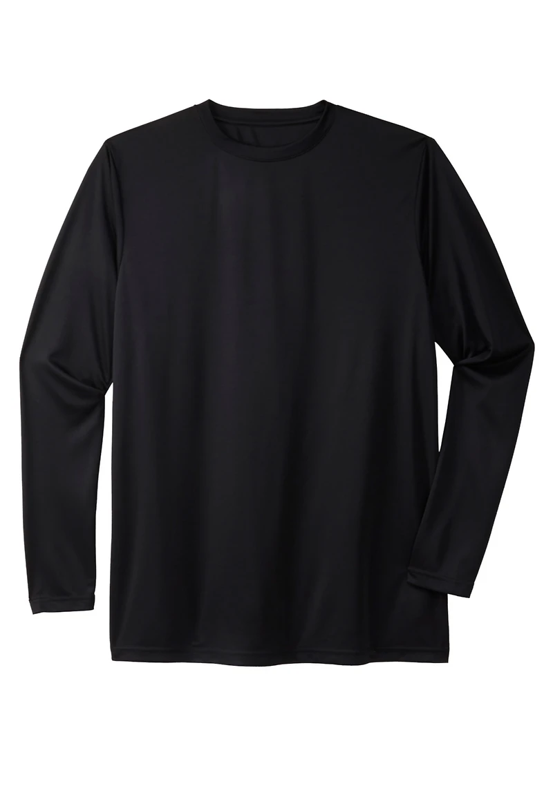KingSize Big & Tall No Sweat Long-Sleeve Crewneck Tee