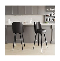 Metal Barstool With Swivel Bucket Seat