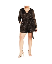 City Chic Plus Sequin Romper