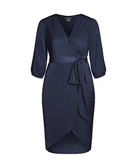 City Chic Plus Opulent Elbow Sleeve Dress