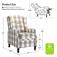 Franco Genuine Leather Manual Recliner