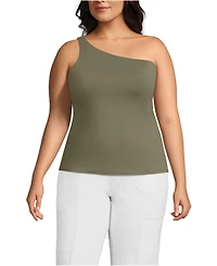 Lands' End Plus Slender One Shoulder Top