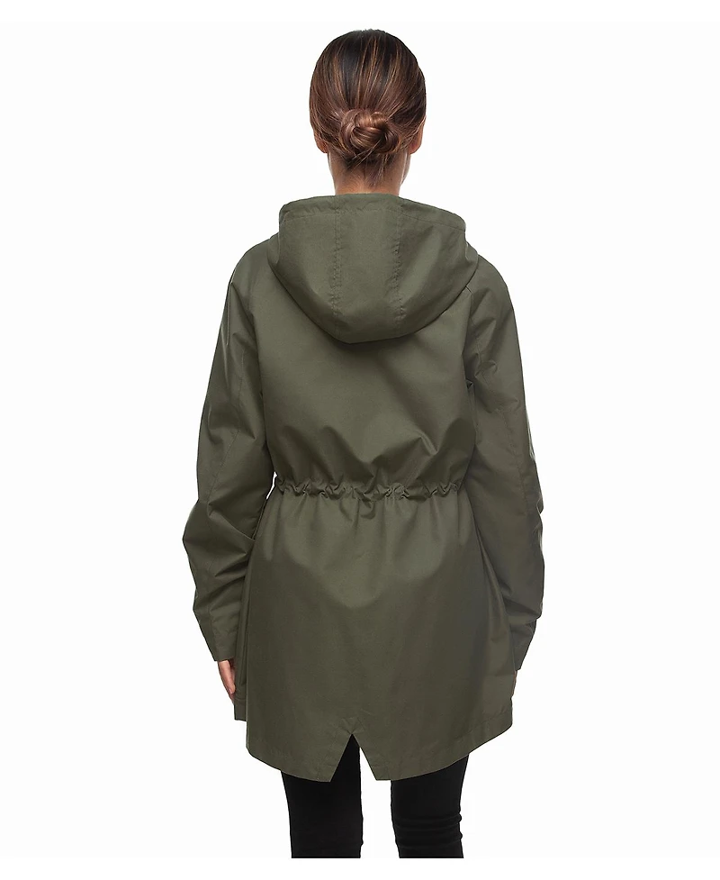 Rokka&Rolla Women's Hooded Anorak Trench Coat