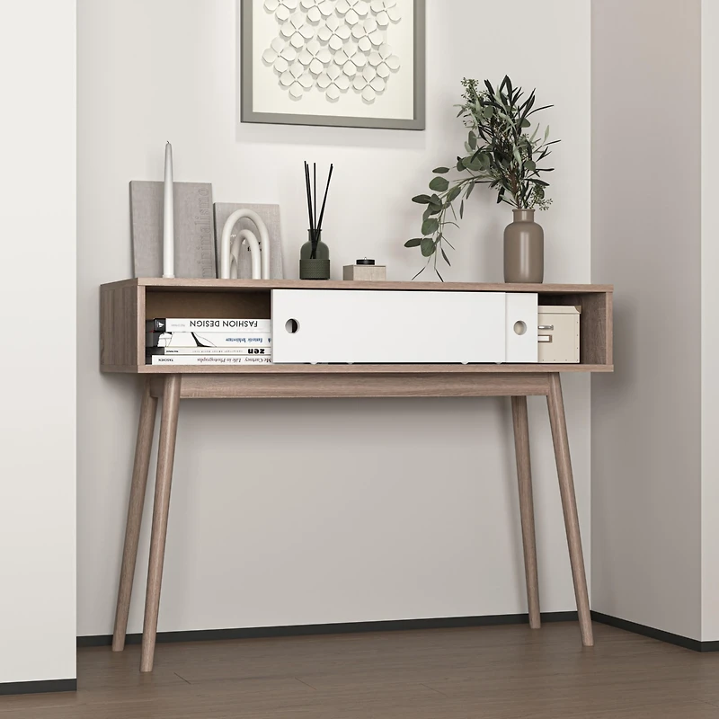 Streamdale Modern Writing Desk with Ample Workspace, Storage, and Stylish Design