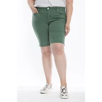 Slink Jeans Plus Mid Rise Bermuda Shorts