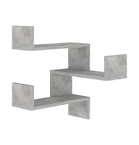 vidaXL Wall Corner Shelf Concrete Gray 15.7"x15.7"x19.7" Engineered Wood