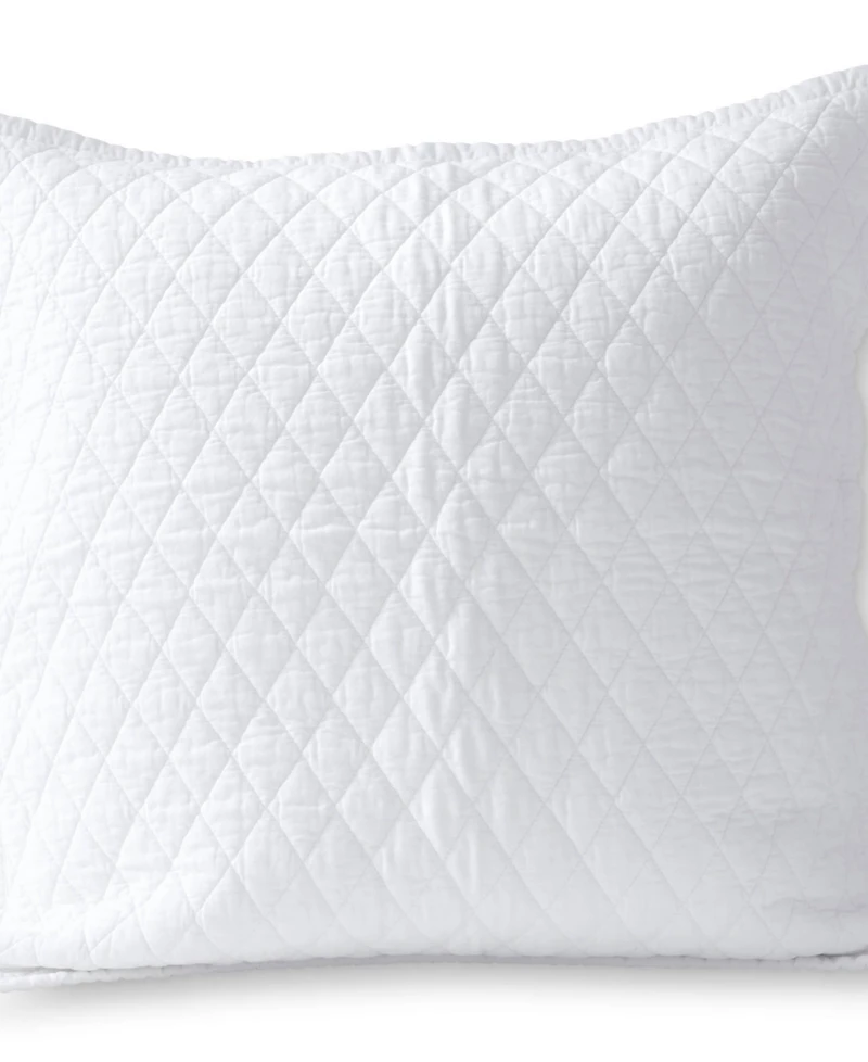 Lands' End Solid Diamond Double Voile Pillow Sham