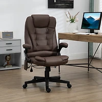 Homcom 6 Point Vibrating Massage Office Chair with Lumbar Heat