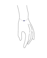 Bling Jewelry Turkish Minimalist Simple Evil Eye Charm Bracelet Accent Cubic Zirconia Cz Sterling Silver Extender