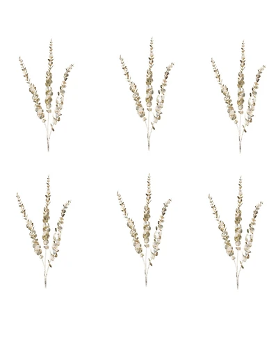 Glittered Eucalyptus Sprays - Set of 6PC for Memorable Home Displays