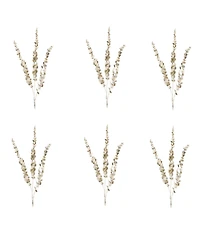 Glittered Eucalyptus Sprays - Set of 6PC for Memorable Home Displays