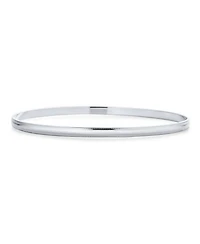 Bling Jewelry Plain Simple Dome Milgrain Edge Layering Stacking 3MM Shinny Sterling Silver RoundBangle Bracelet