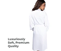 Cariloha Waffle Knit Bath Robe | White | Unisex, Large/X-Large | Viscose Material | Soft, Comfortable, & Wicks Moisture