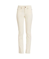 Lands' End Women's Recycled Denim Mid Rise Straight Leg Jeans