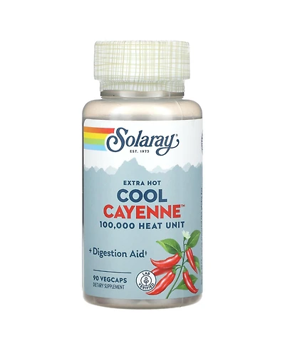 Solaray Extra Hot Cool Cayenne - 90 VegCaps (300 mg per VegCap)