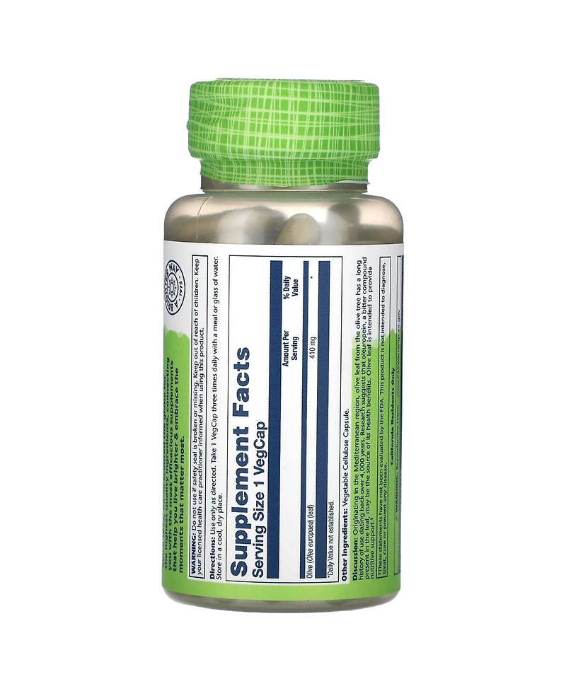 Solaray True Herbs Olive Leaf 410 mg
