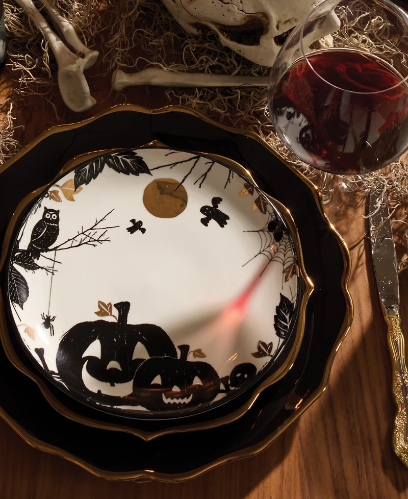 Lenox Vintage Halloween Haunted Assorted Accent Plates, Set of 4