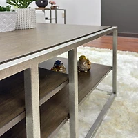 Streamdale Padena Metal and Wood Living Room Table Set (3-Piece)