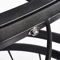Streamdale Furniture 360° Swivel Papasan Chair with Uv-Resistant Cushion and Aluminum Frame