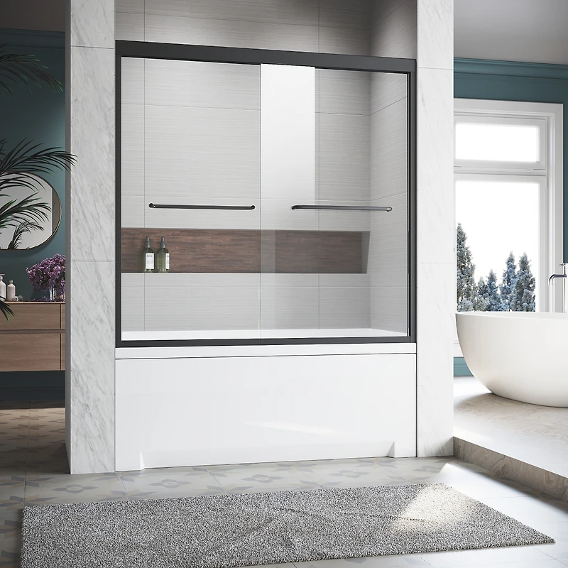 Streamdale Tempered Glass Walk-In Shower Door (56-60" x 62")