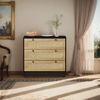 Streamdale Furniture Rattan Dresser with Woven Drawers | Ample Storage Space | Durable & Stylish