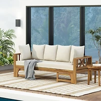 Escape Outdoors with Our Versatile Acacia Wood Daybed