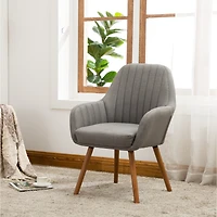 Simplie Fun Contemporary Fabric Accent Chair, Gray