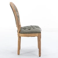 Streamdale Furniture Luxurious French Dining Chairs with Pull-Ups and Solid Wood Frame
