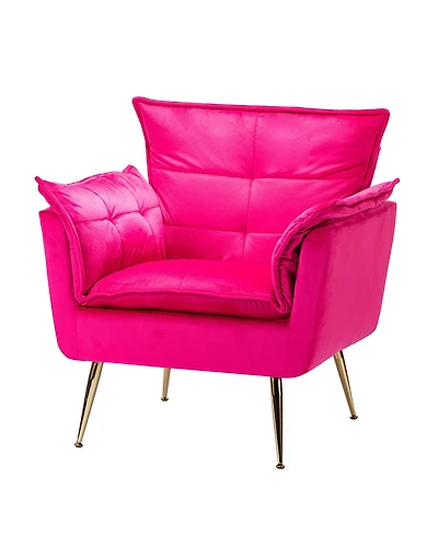 Velvet Accent Chair with Gold Legs for Living Room Bedroom