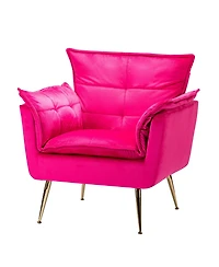 Velvet Accent Chair with Gold Legs for Living Room Bedroom