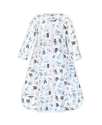 Hudson Baby Boys Unisex Long-Sleeved Muslin Wearable Sleep Garment