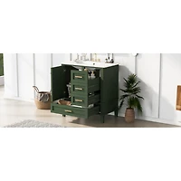 Streamdale 30" Modern Blue Bathroom Vanity with Sink and Storage