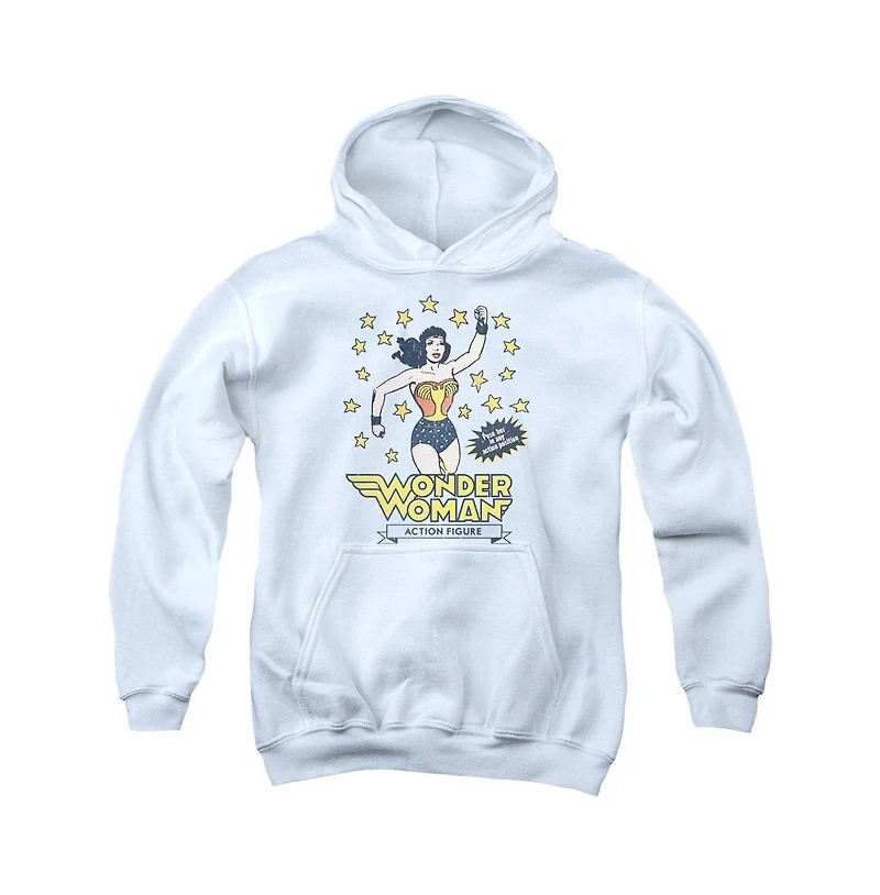 Dc Comics Boys Youth Action Figure Pull Over Hoodie / Hooded Sweatshirt