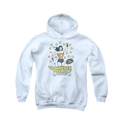 Dc Comics Boys Youth Action Figure Pull Over Hoodie / Hooded Sweatshirt