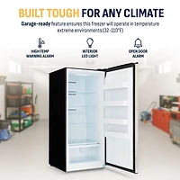 Newair 13.8 cu ft. Upright Freezer, Fridge Freezer Convertible, Garage Ready Refrigerator, Frost Free Freezer with Door Alarm, Stand up Deep Freezer,