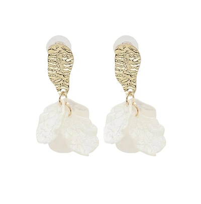 Sohi Women's Dented Drop Earrings