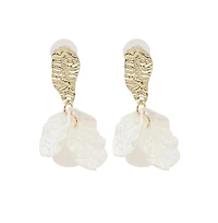 Sohi Women's Dented Drop Earrings