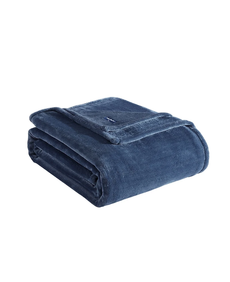 Tommy Bahama Home Solid Ultra Soft Plush Blanket